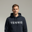 Nahaufnahme Mann mit Tennis Hoodie Streetwear Look
